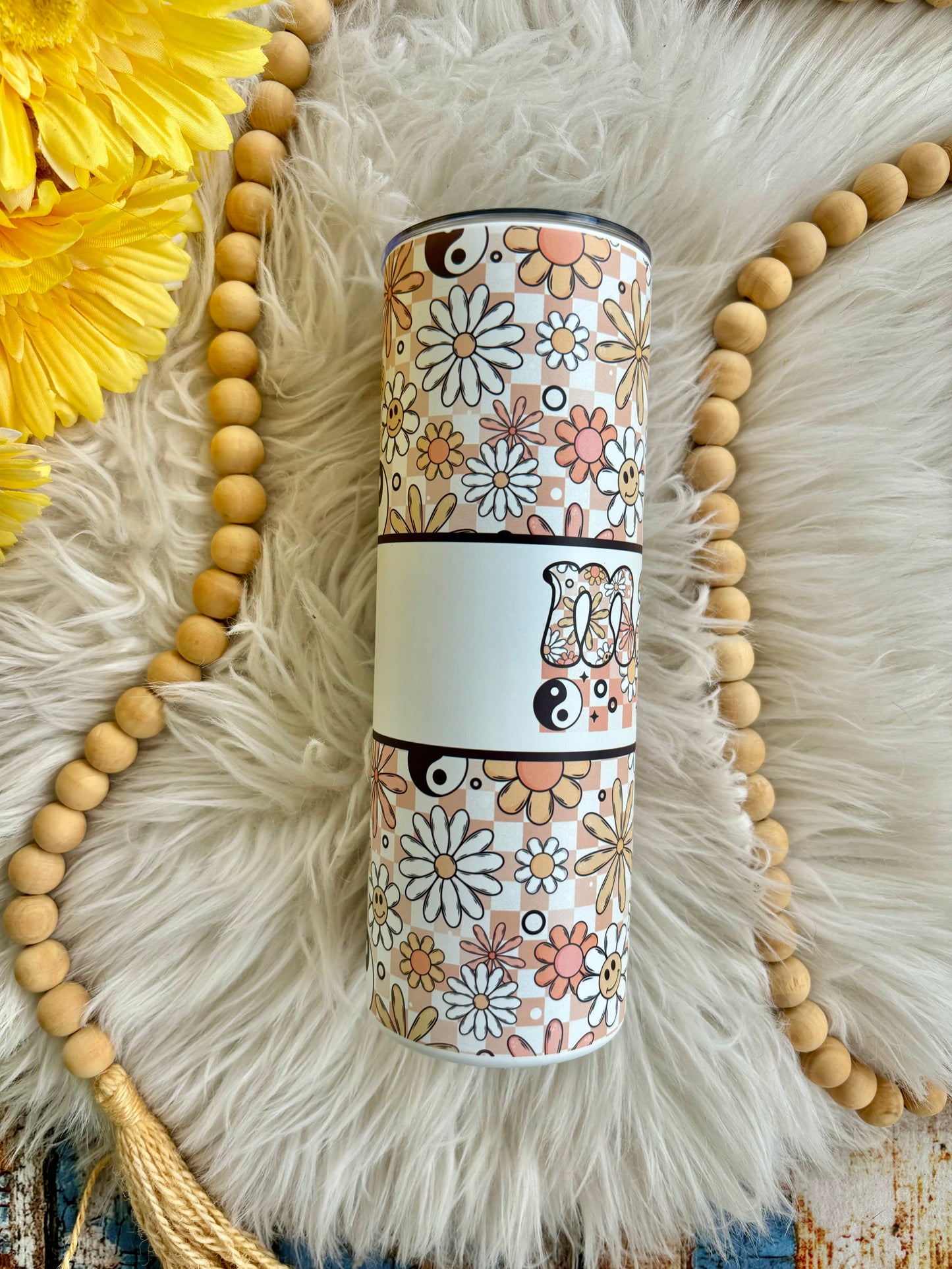 READY TO SHIP 20 oz Mama floral glow sublimation tumbler