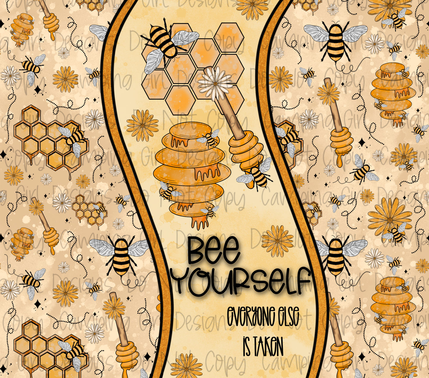 Bee yourself 20 oz tumbler wrap