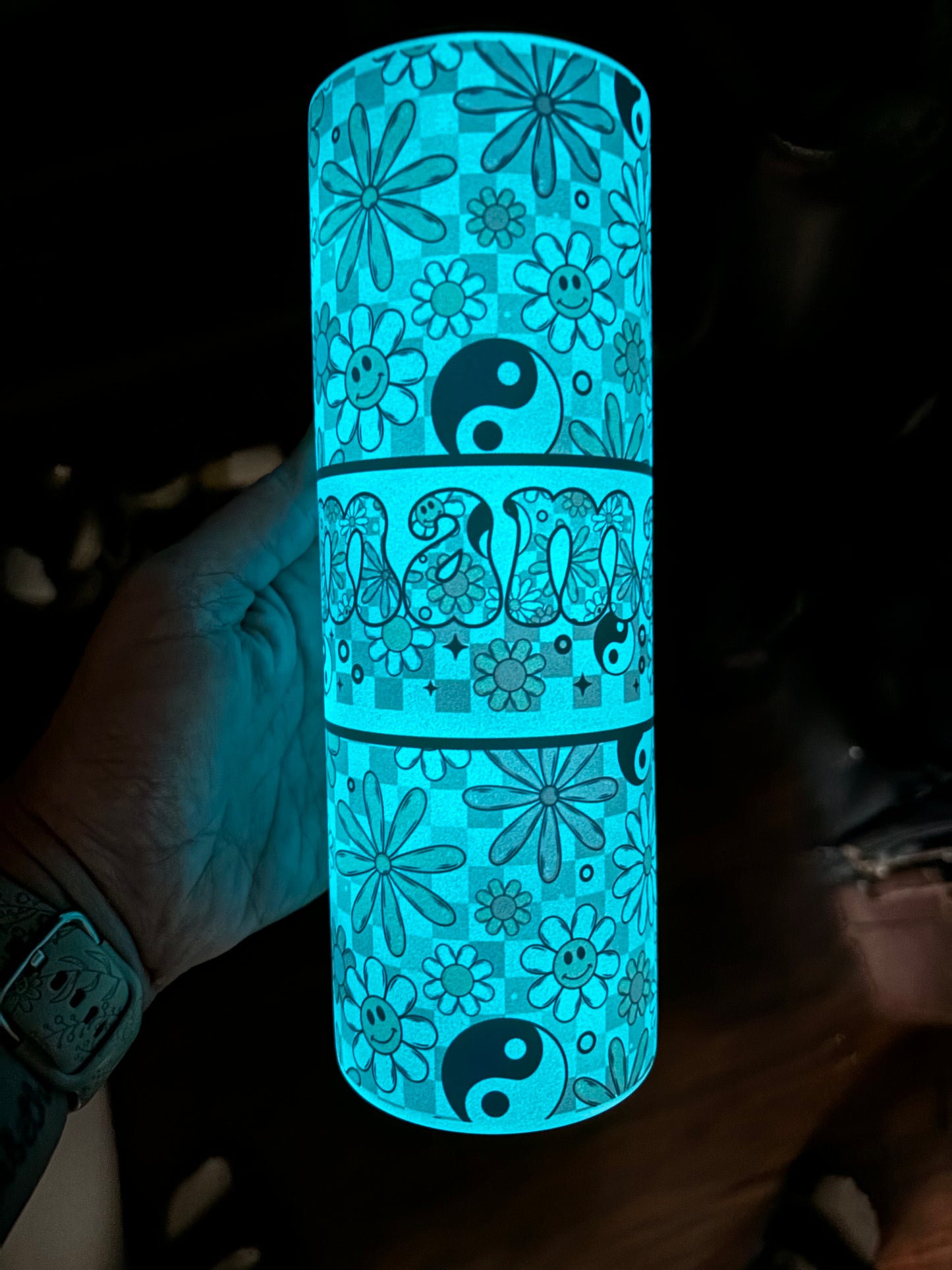READY TO SHIP 20 oz Mama floral glow sublimation tumbler
