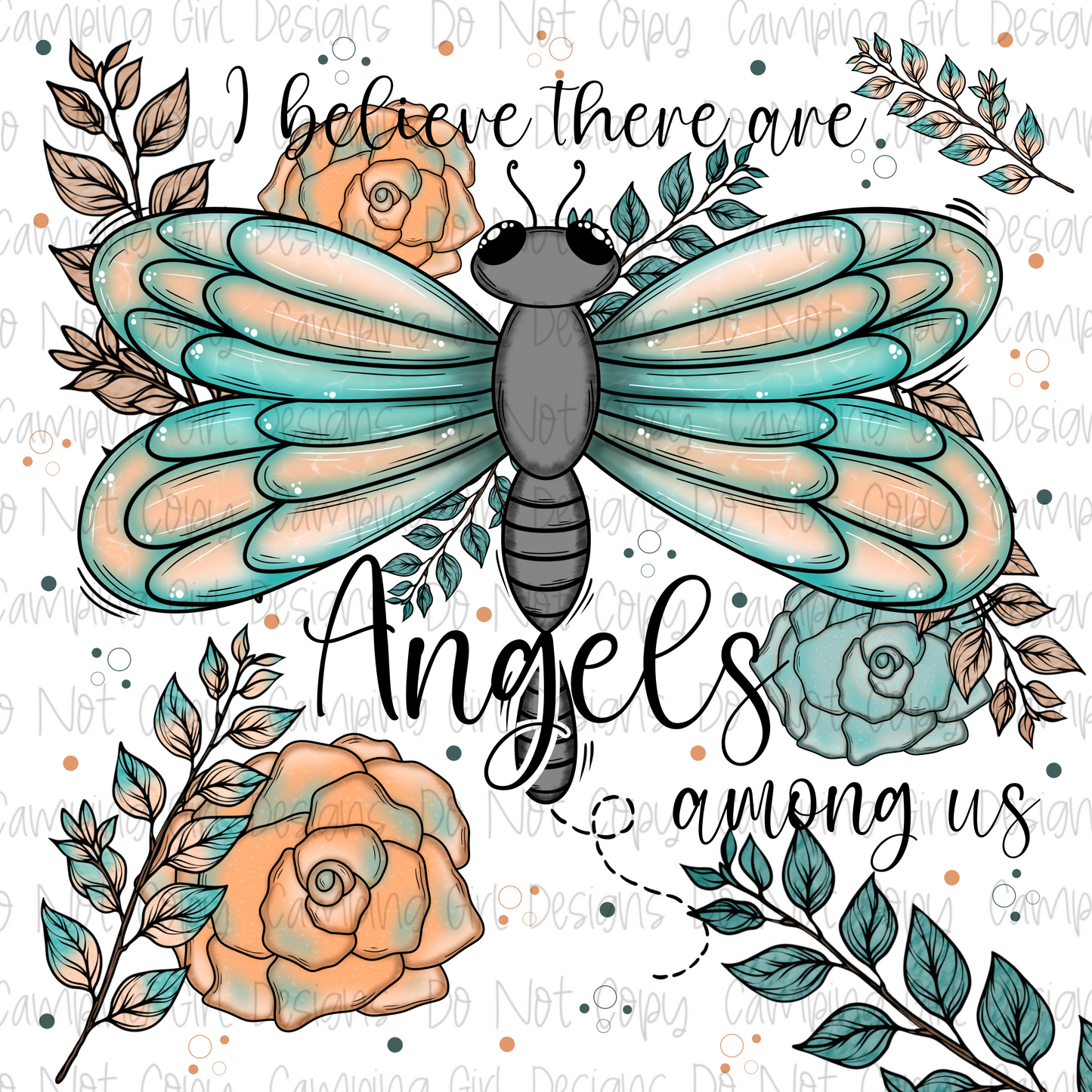 Angels among us dragonfly PNG image