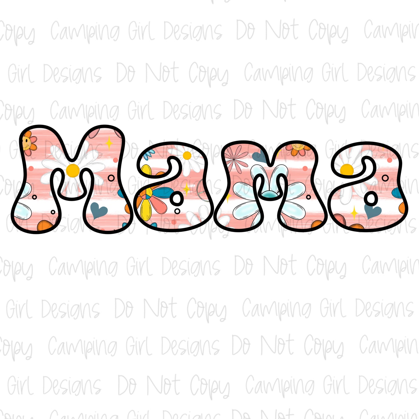 Mama and mini peace floral PNG image