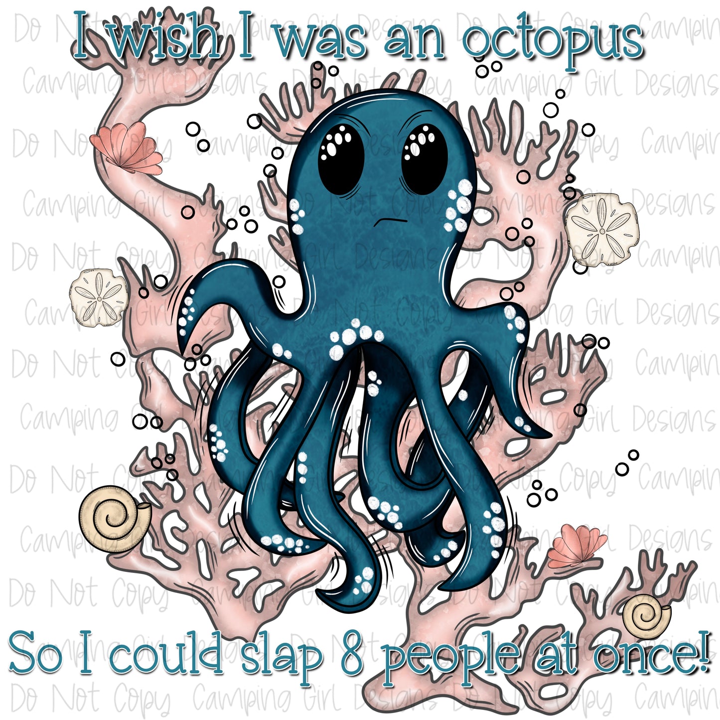 I wish I was an octopus PNG image
