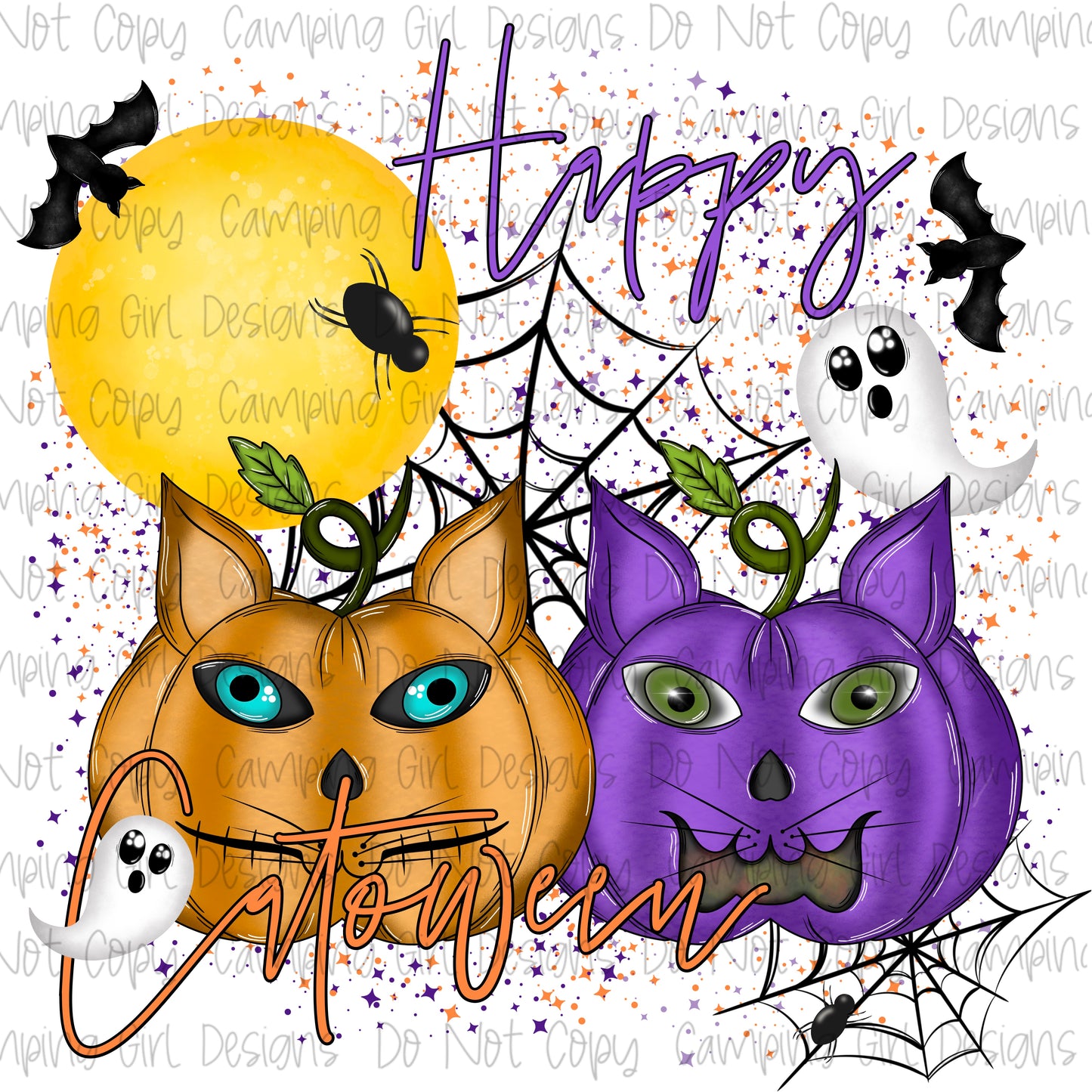 Happy Catoween Halloween PNG image