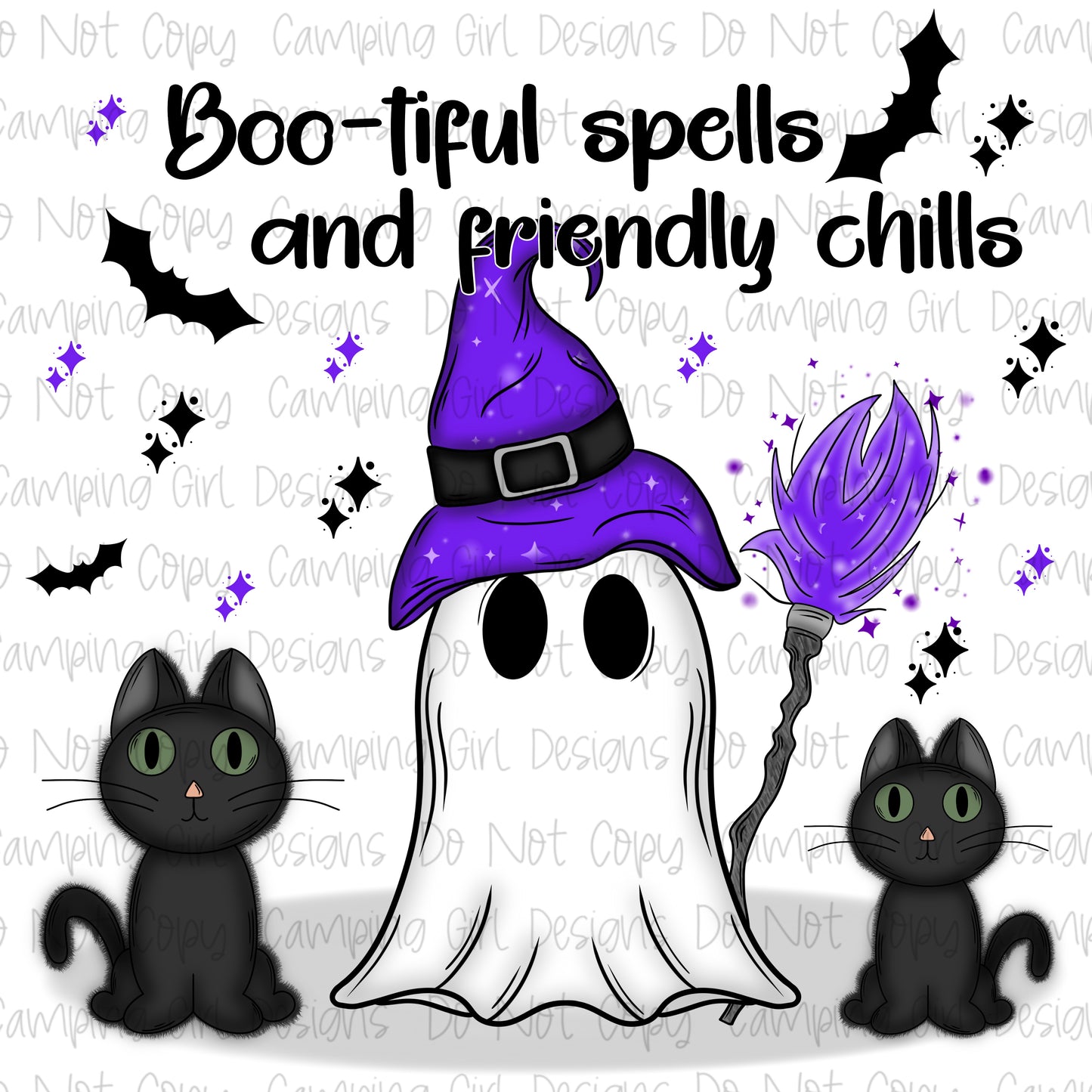 Boo-tiful Spells Ghost Witch PNG image