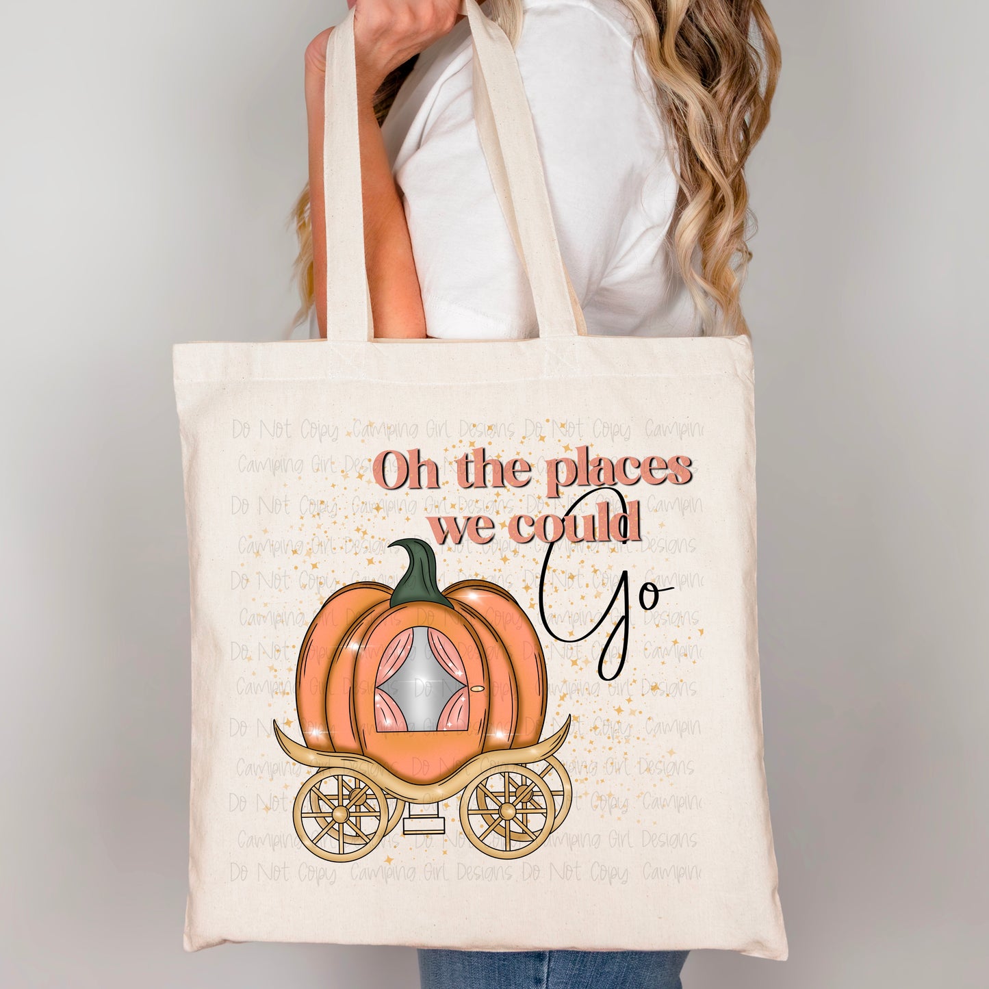 Oh the Places We Could Go Pumpkin Carriage PNG image