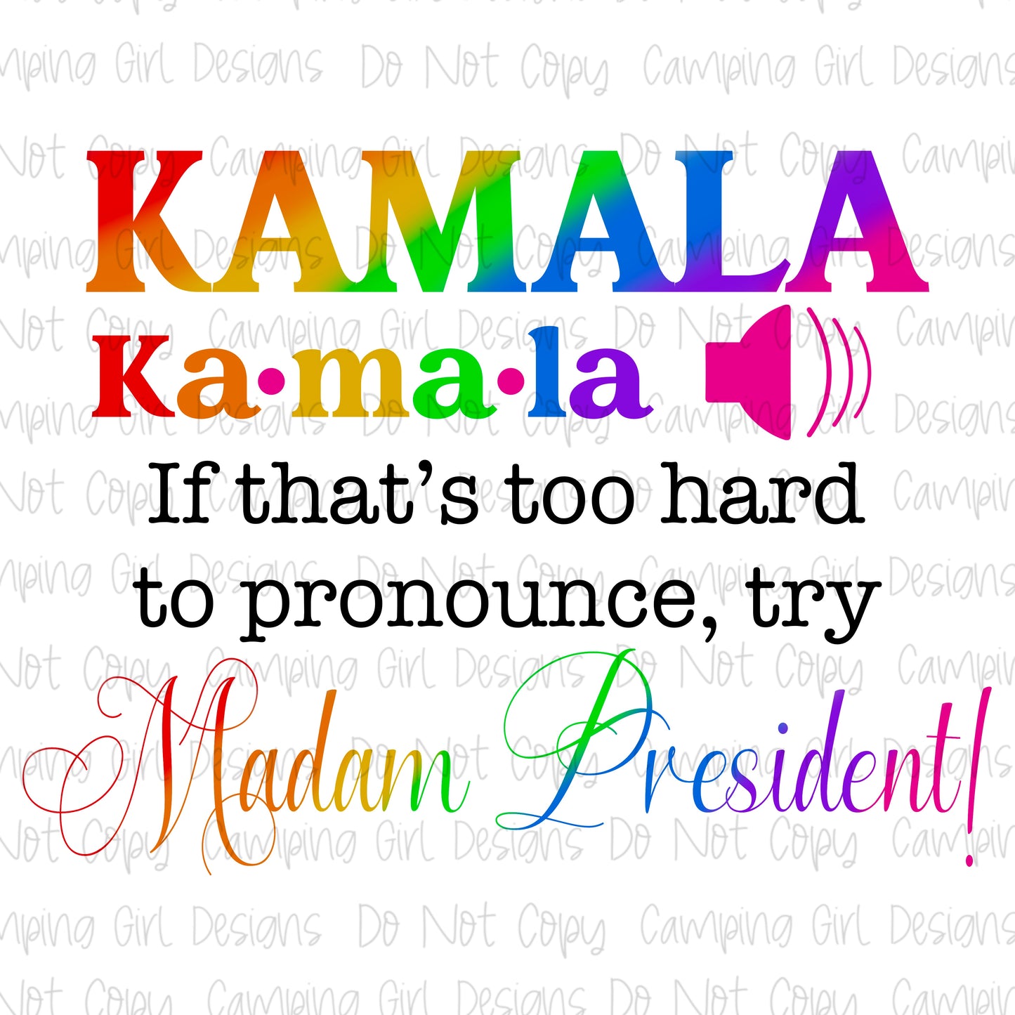 Kamala Madam President PNG image