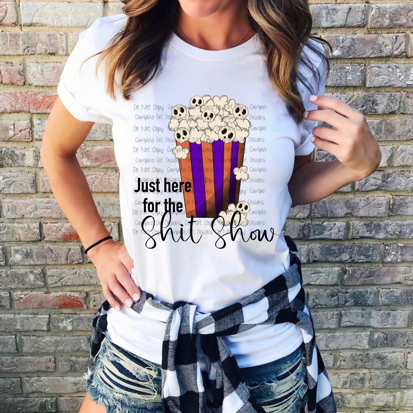 Here for the Show Skull Popcorn PNG image