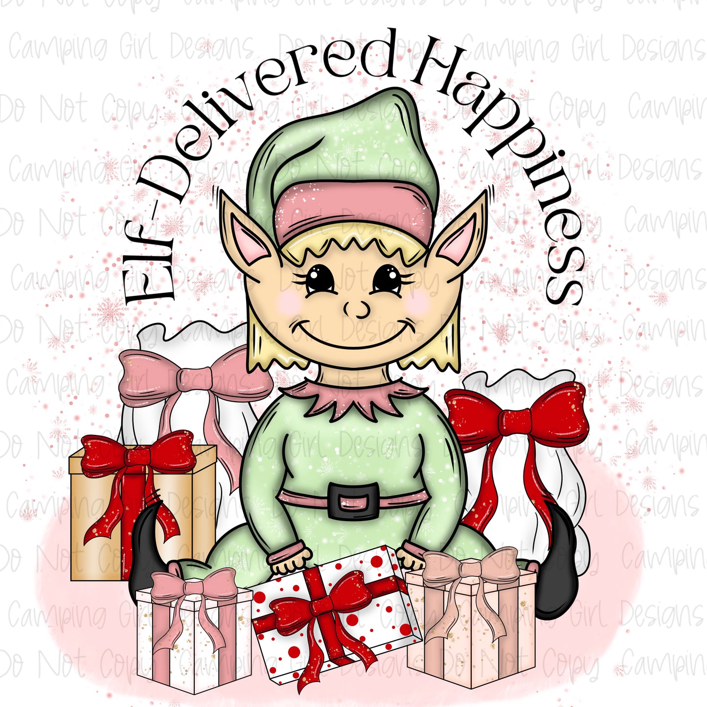 Elf-Delivered Happiness PNG Image