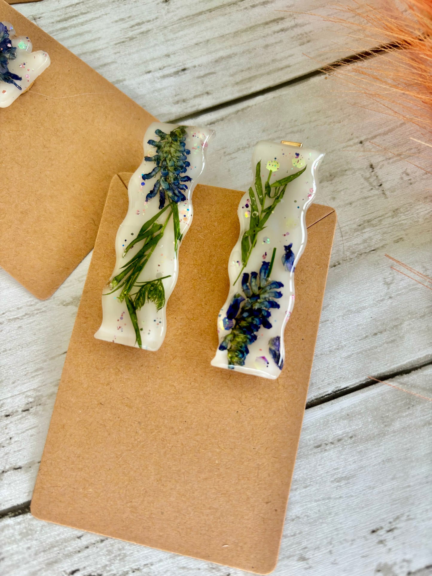 Real Flower Hair Clips/Barrettes