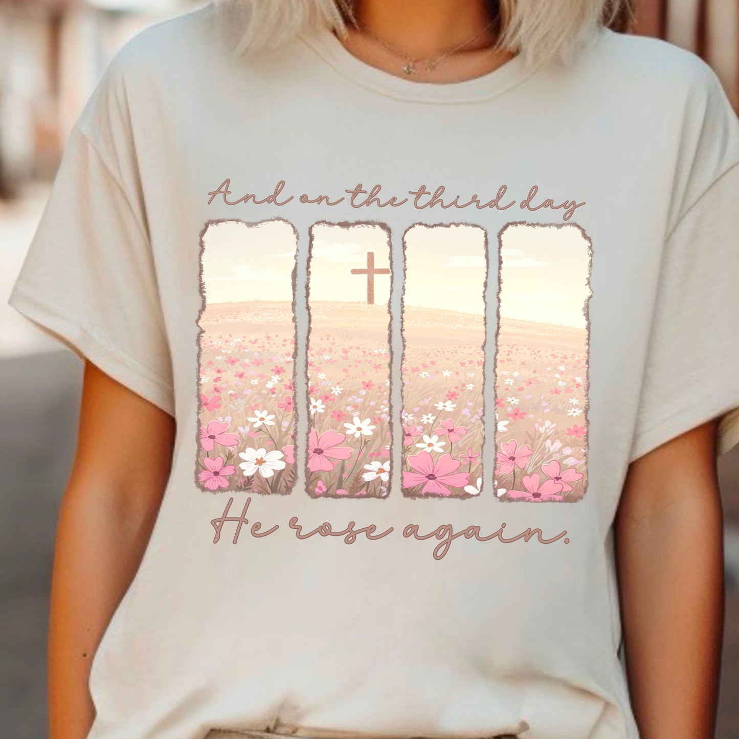 And on the third day he rose again Easter t-shirt - made to order!