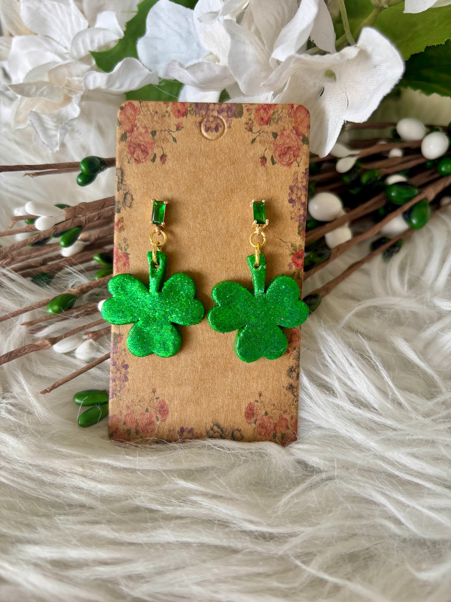 St. Patrick’s Day clay earring collection
