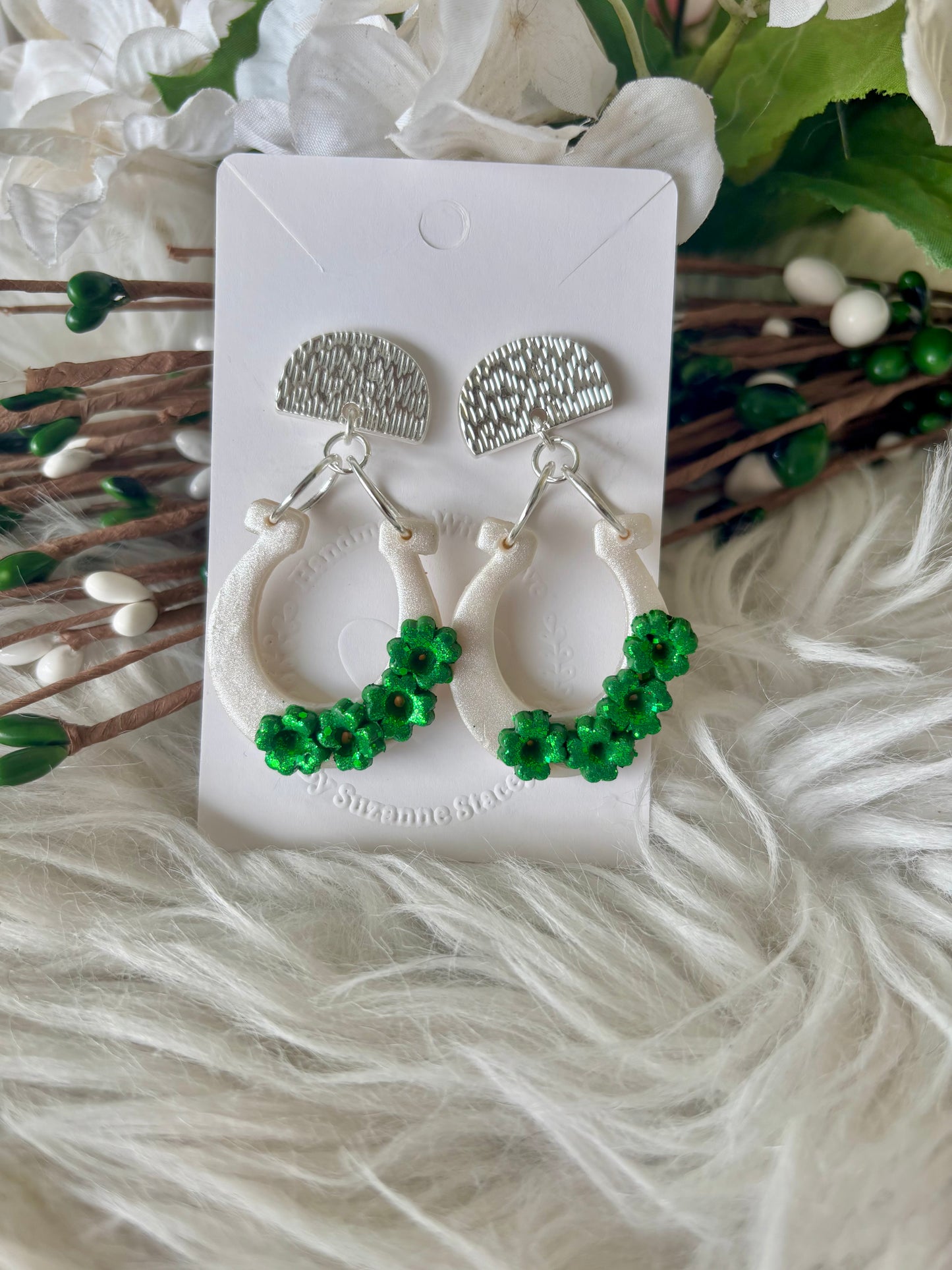 St. Patrick’s Day clay earring collection