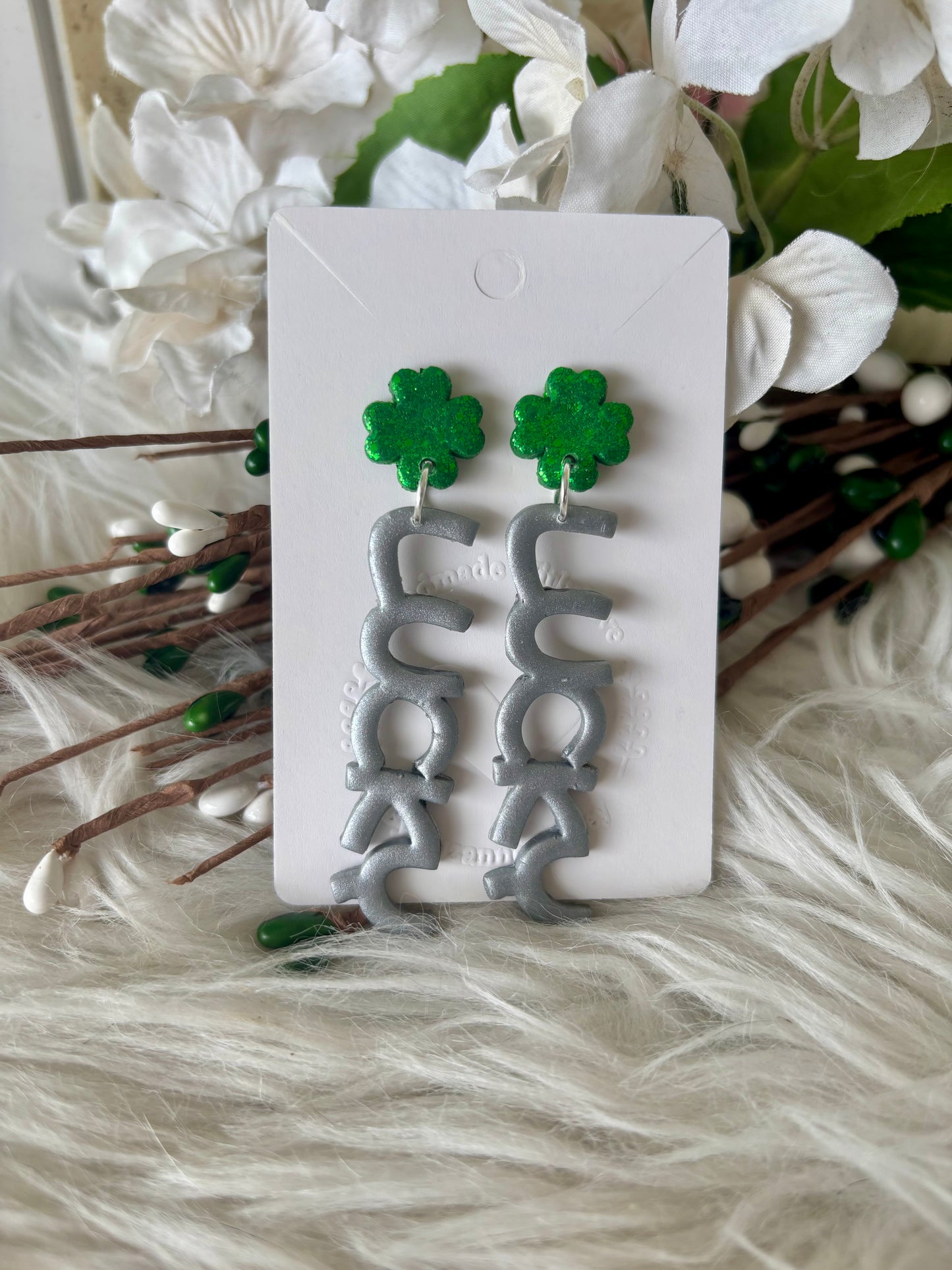 St. Patrick’s Day clay earring collection
