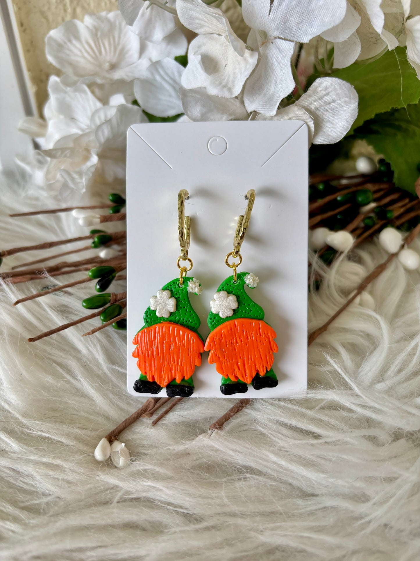 St. Patrick’s Day clay earring collection