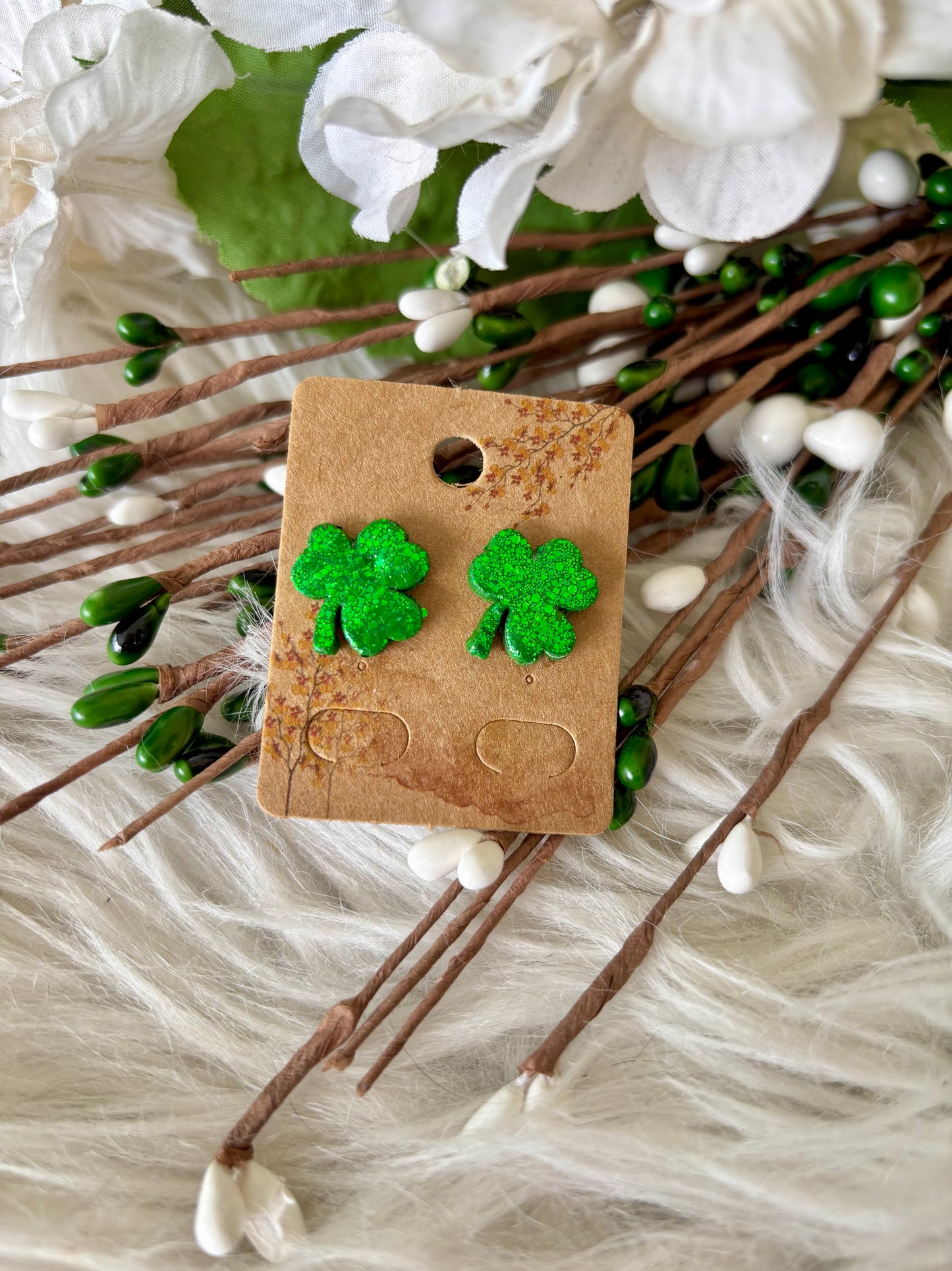 St. Patrick’s Day clay earring collection