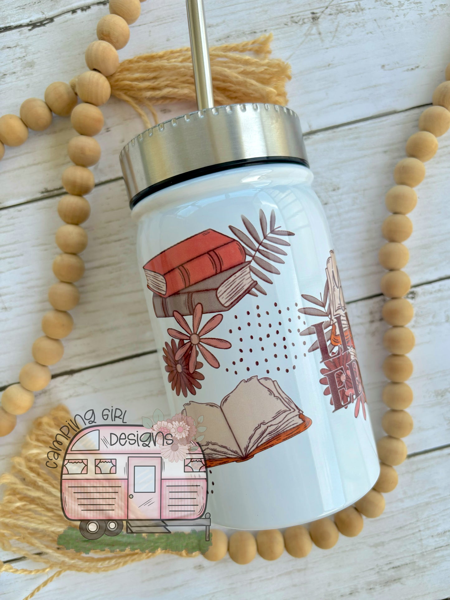 You’re a limited edition 17 oz Mason jar sublimation tumbler