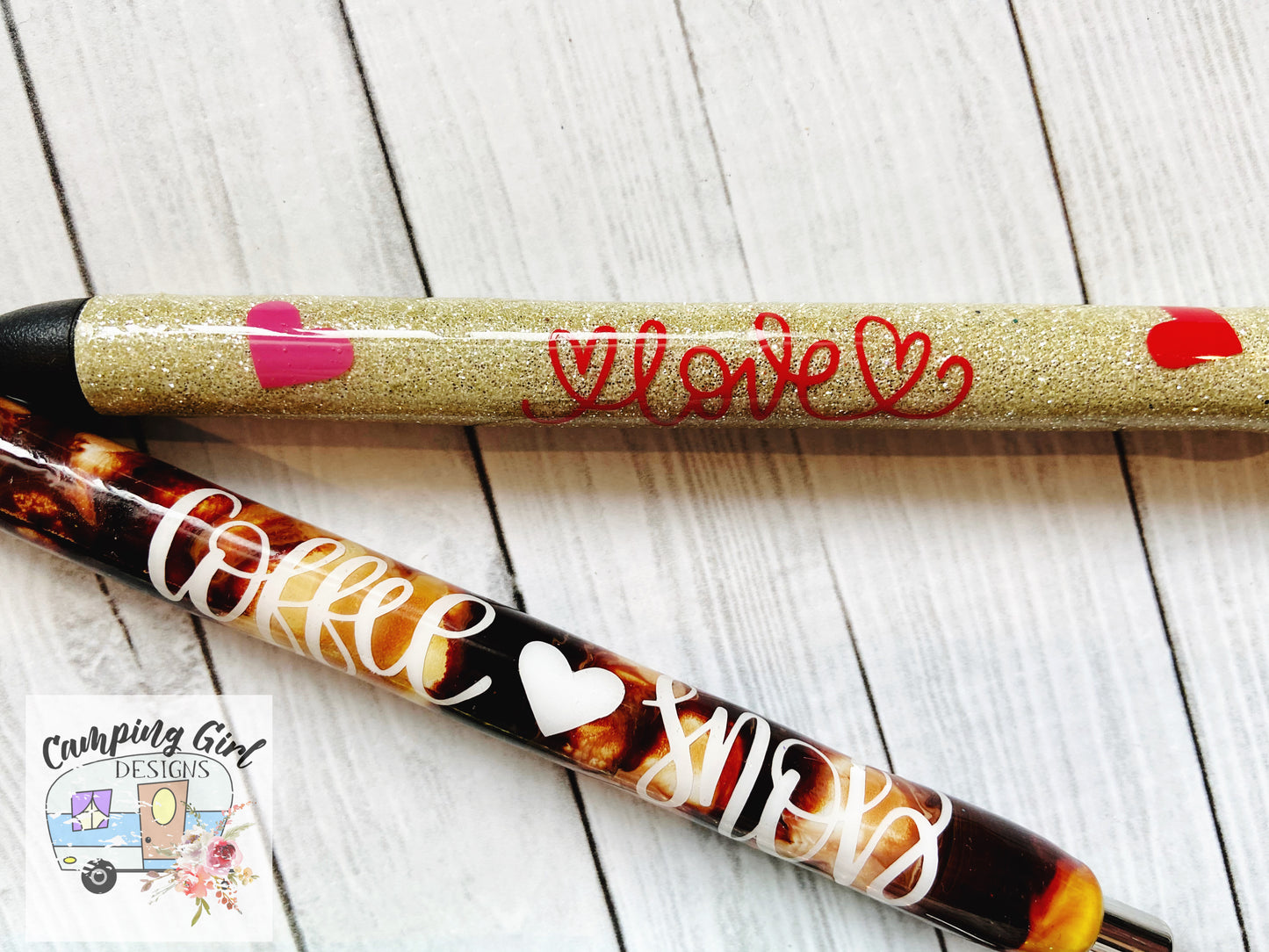 READY TO SHIP Coffee Snob and Love epoxy gel pens