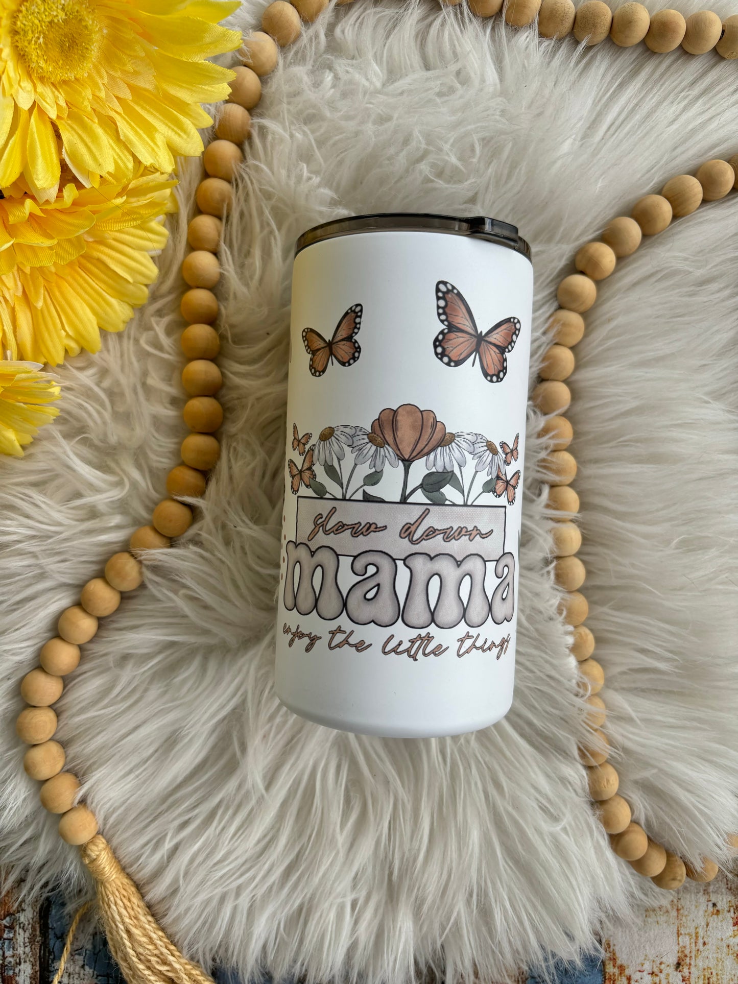 READY TO SHIP 20 oz Slow Down Mama floral sublimation tumbler