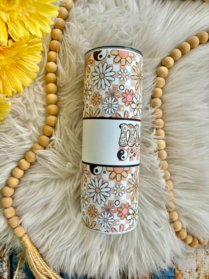 READY TO SHIP 20 oz Mama floral glow sublimation tumbler