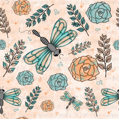Dragonfly 12x12 seamless PNG image