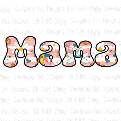 Mama and mini peace floral PNG image