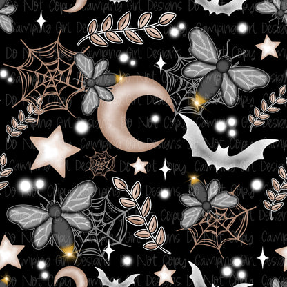 Darkness firefly moon 12x12 seamless PNG image - 2 sizes