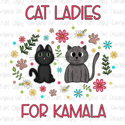 Cat Ladies for Kamala PNG image