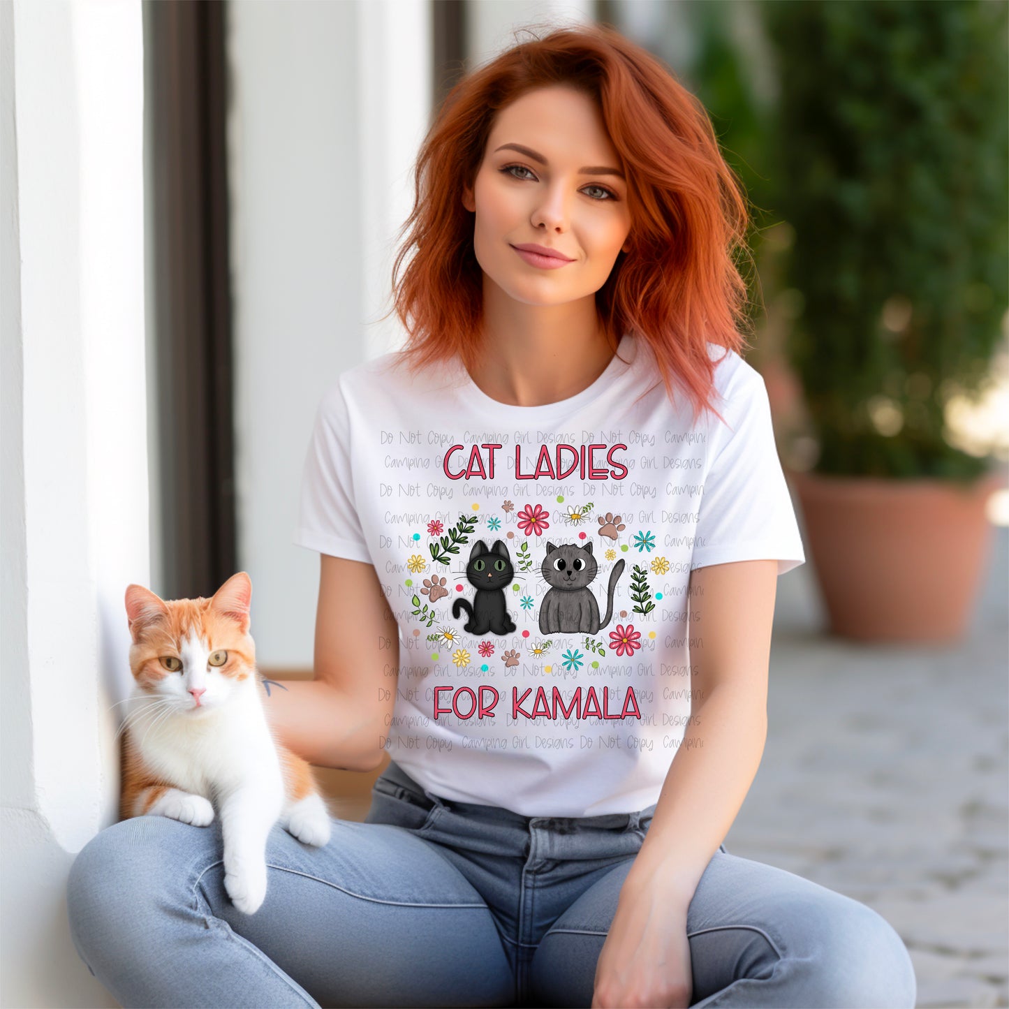 Cat Ladies for Kamala PNG image