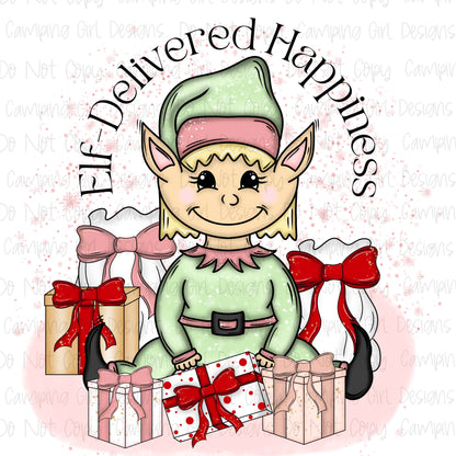 Elf-Delivered Happiness PNG Image