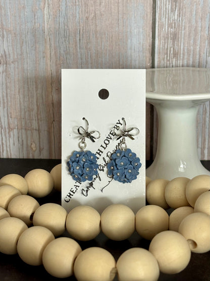 Hydrangea flower earrings