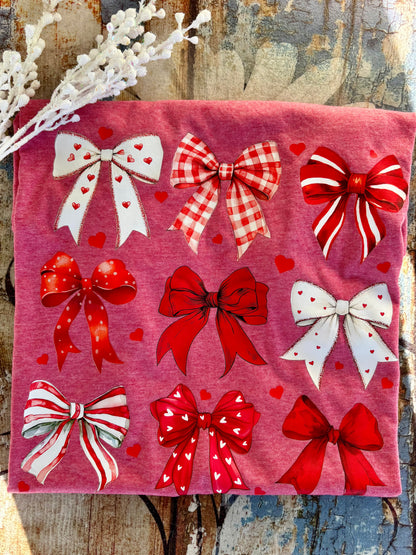 Made to Order Red Valentine Bows shirt