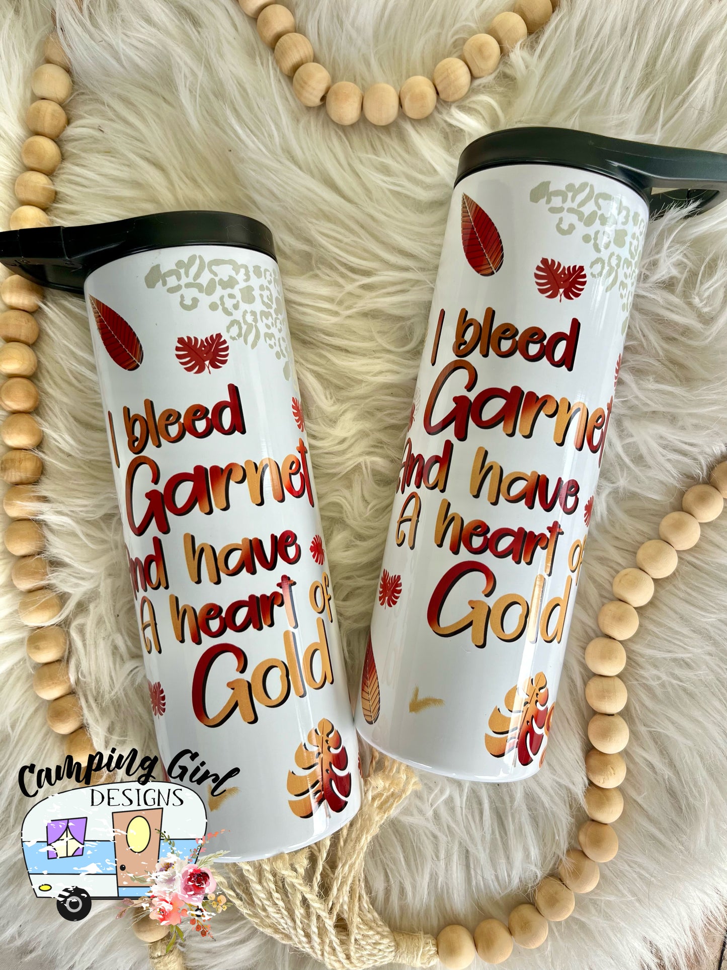 READY TO SHIP 25 oz Florida State FSU sublimation tumbler. Garnet & Gold