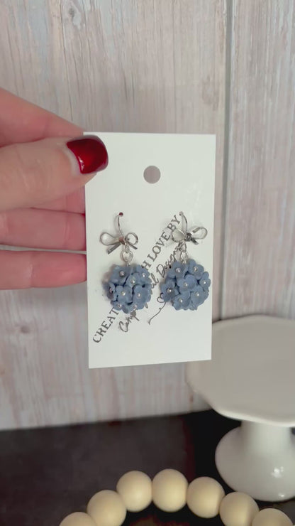 Hydrangea flower earrings