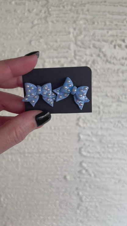 Bow Clay Earrings. Your choice of colors!!