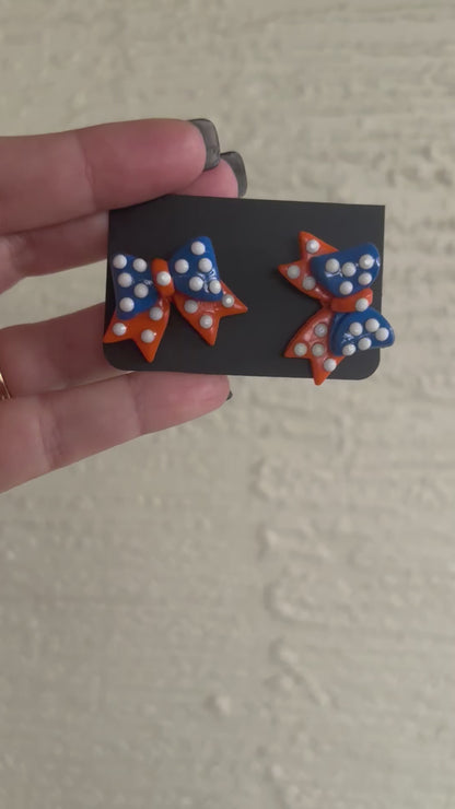 Bow Clay Earrings. Your choice of colors!!